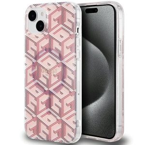 Guess GUHMP15MHGGCUSTGP iPhone 15 Plus / 14 Plus 6.7" rózsaszín keménytok IML GCube MagSafe