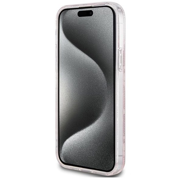 Guess GUHMP15MHGGCUSTGP iPhone 15 Plus / 14 Plus 6.7" rózsaszín keménytok IML GCube MagSafe