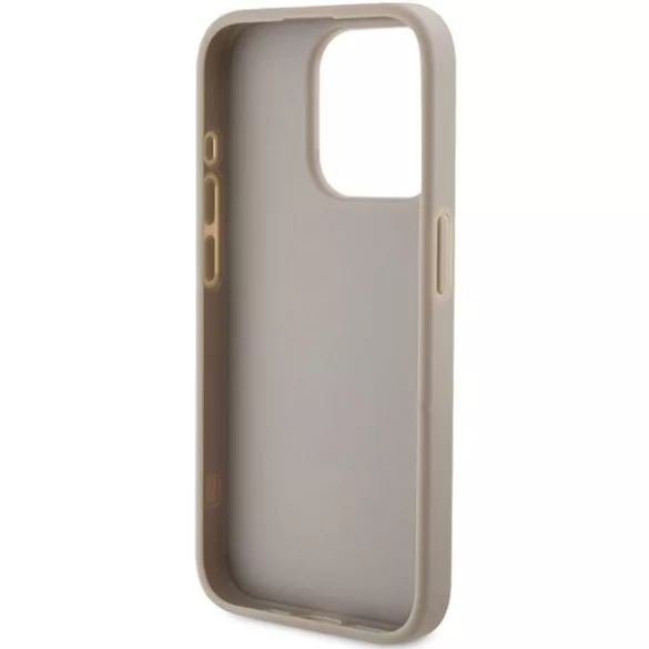 Guess GUHCP15LPG4GPH iPhone 15 Pro 6.1" fehér keménytok 4G háromszög fém logóval