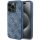 Guess GUHMP15XG4GFRB iPhone 15 Pro Max 6.7" kék keménytok 4G Collection bőr fém logó MagSafe