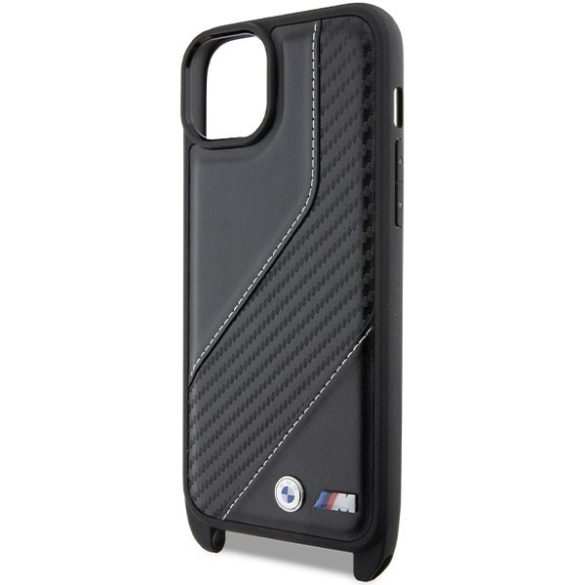 BMW BMHCP15M23PSCCK iPhone 15 Plus / 14 Plus 6.7" fekete keménytok M Edition Carbon Stripe & Strap