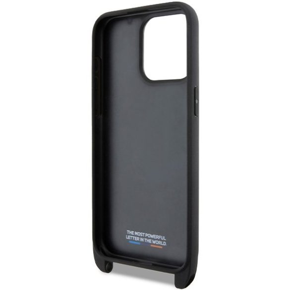 BMW BMHCP15L23PSCCK iPhone 15 Pro 6.1" fekete keménytok M Edition Carbon Stripe & Strap