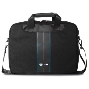 BMW BMCB15COMPVSKL táska 16" Nylon Blue Stripe – fekete