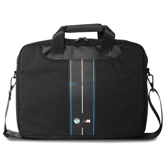 BMW BMCB15COMPVSKL táska 16" Nylon Blue Stripe – fekete