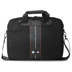   BMW BMCB15COMPVSKR táska 16" Nylon Red Stripe – fekete