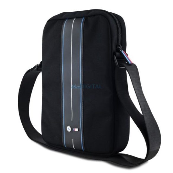 BMW BMTB8COMPVSKL Nylon Blue Stripe univerzális tablet táska 8" - fekete