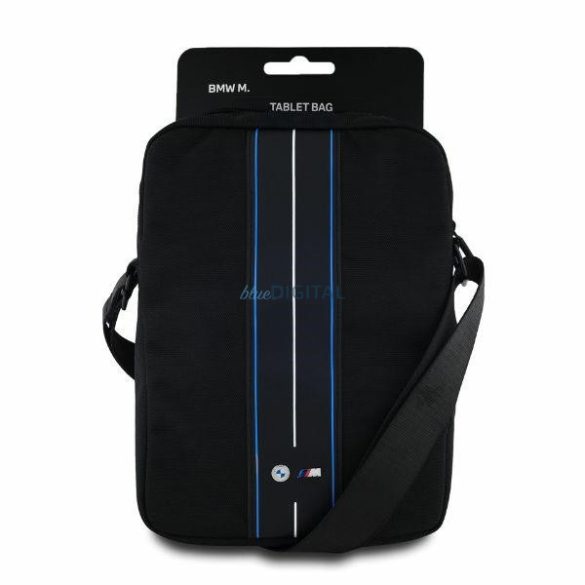 BMW BMTB8COMPVSKL Nylon Blue Stripe univerzális tablet táska 8" - fekete