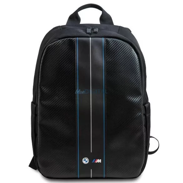 BMW BMBP15COMSCAKL hátizsák 15" Carbon Blue Stripes – fekete