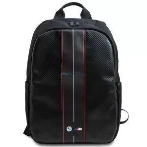 BMW BMBP15COMSCAKR hátizsák 15" Carbon Red Stripes – fekete