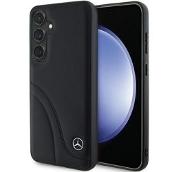   Mercedes MEHCS24Samsung Galaxy S23RBCSK S24 S921 fekete keménytok bőr ívelt öltésekkel