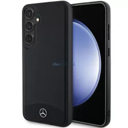   Mercedes MEHMS24Samsung Galaxy S23RBARK S24 S921 fekete keménytok bőr texturált és sima MagSafe