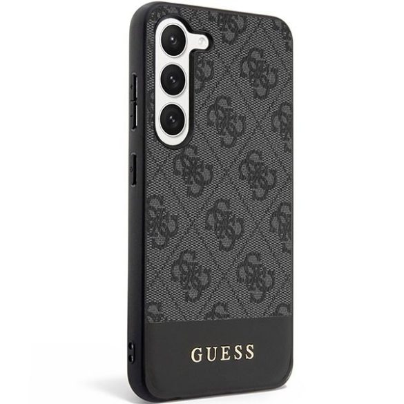 Guess GUHCS24SG4GLGR S24 S921 fekete keménytok 4G Stripe kollekció