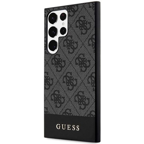 Guess GUHCS24LG4GLGR S24 Ultra S928 fekete keménytok 4G Stripe kollekció