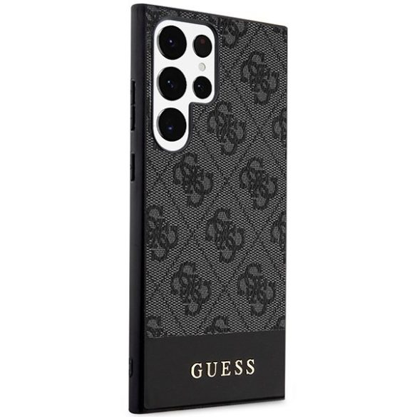 Guess GUHCS24LG4GLGR S24 Ultra S928 fekete keménytok 4G Stripe kollekció