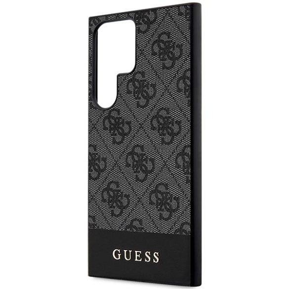 Guess GUHCS24LG4GLGR S24 Ultra S928 fekete keménytok 4G Stripe kollekció