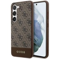   Guess GUHCS24MG4GLBR S24+ S926 barna keménytok 4G Stripe kollekció