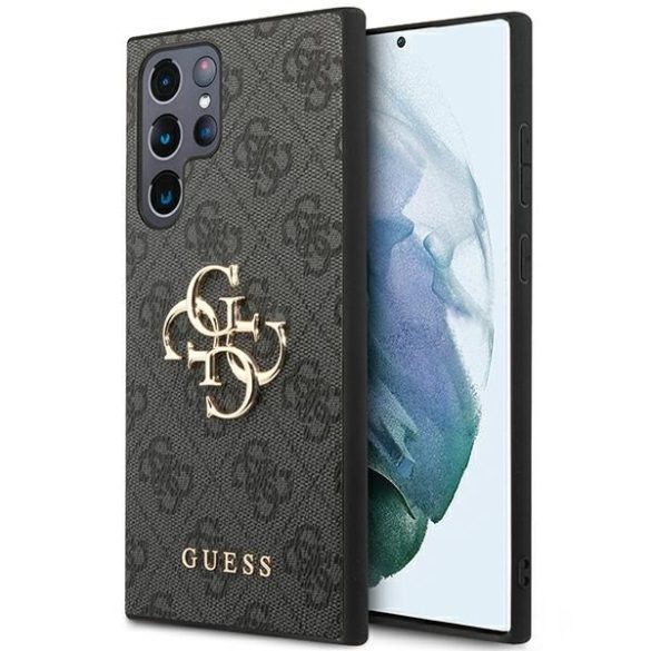 Guess GUHCS24L4GMGGR S24 Ultra S928 fekete keménytok 4G nagy fém logó