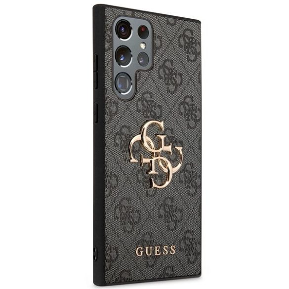 Guess GUHCS24L4GMGGR S24 Ultra S928 fekete keménytok 4G nagy fém logó