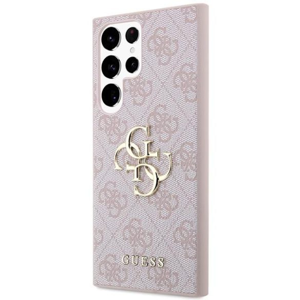 Guess GUHCS24L4GMGPI S24 Ultra S928 rózsaszín keménytok 4G nagy fém logó