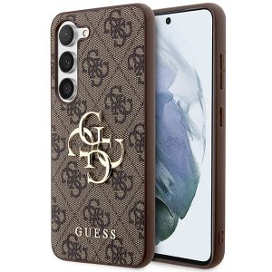 Guess GUHCS24S4GMGBR S24 S921 barna keménytok 4G Big Metal logo