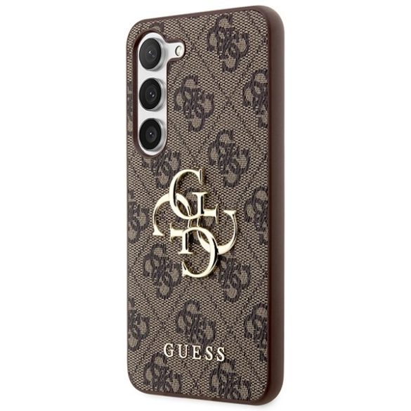 Guess GUHCS24S4GMGBR S24 S921 barna keménytok 4G Big Metal logo