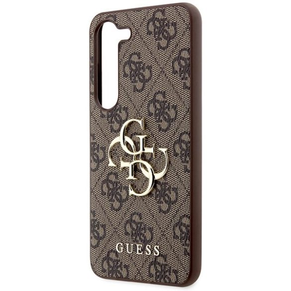 Guess GUHCS24S4GMGBR S24 S921 barna keménytok 4G Big Metal logo