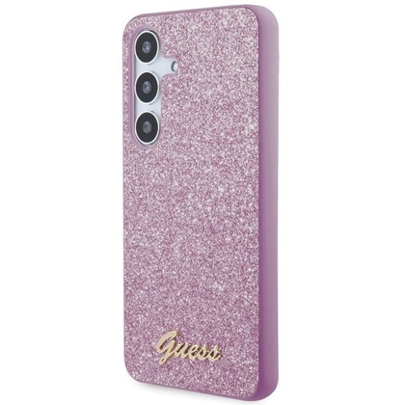 Guess GGUHCS24MHGGSHU Glitter Script keménytok Samsung Galaxy S24 Plus - lila 