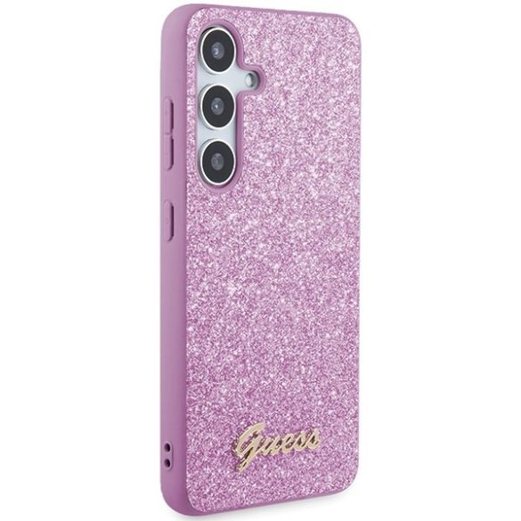 Guess GGUHCS24MHGGSHU Glitter Script keménytok Samsung Galaxy S24 Plus - lila 