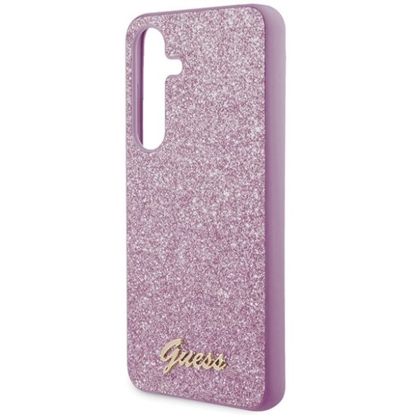 Guess GGUHCS24MHGGSHU Glitter Script keménytok Samsung Galaxy S24 Plus - lila 