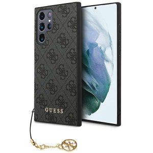 Guess GUHCS24LGF4GGR S24 Ultra S928 fekete keménytok 4G Charms kollekció