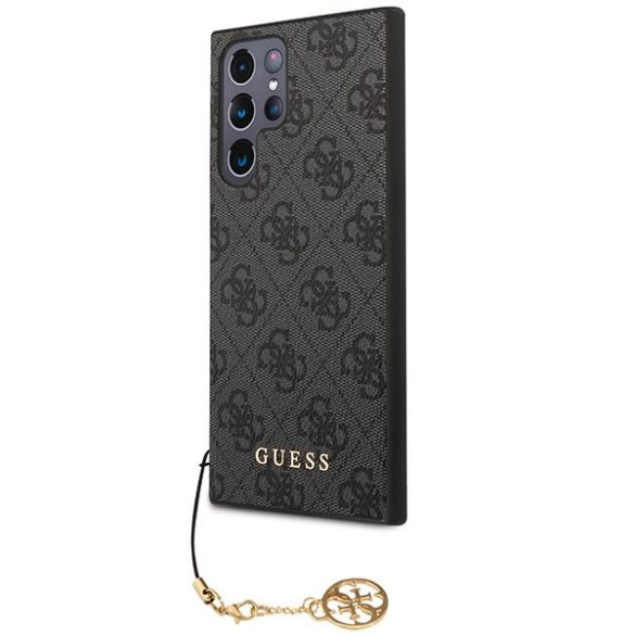 Guess GUHCS24LGF4GGR S24 Ultra S928 fekete keménytok 4G Charms kollekció