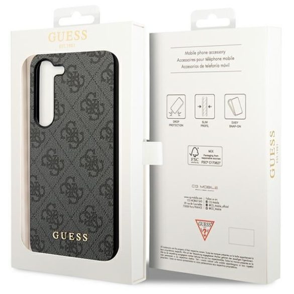 Guess GUHCS24MG4GFGR S24+ S926 fekete keménytok 4G fém arany logó