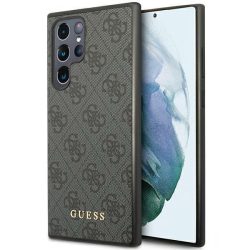   Guess GUHCS24LG4GFGR S24 Ultra S928 fekete keménytok 4G fém arany logóval
