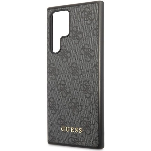 Guess GUHCS24LG4GFGR S24 Ultra S928 fekete keménytok 4G fém arany logóval