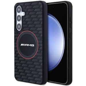 AMG AMHMS24M23SMRK Samsung S24+ S926 fekete keménytok szilikon Carbon MagSafe minta