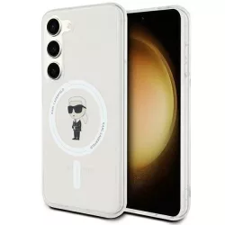   Karl Lagerfeld KLHMS23SHFCKNOT Samsung Galaxy S23 átlátszó keménytok IML ikonikus MagSafe