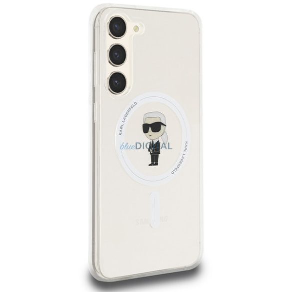 Karl Lagerfeld KLHMS23MHFCKNOT Samsung Galaxy S23+ átlátszó keménytok IML ikonikus MagSafe