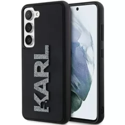   Karl Lagerfeld KLHCS23M3DMBKCK Samsung Galaxy S23+ fekete keménytok 3D gumi csillogó logóval
