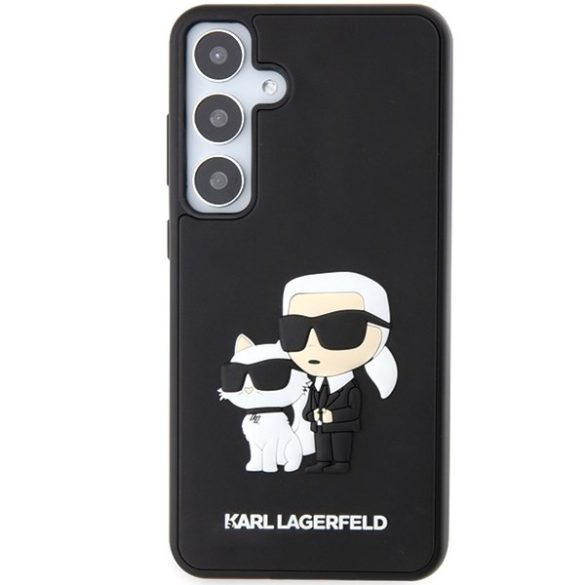 Karl Lagerfeld KLHCS24S3DRKCNK S24 S921 fekete keménytok 3D gumi Karl&Choupette