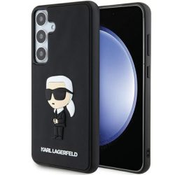   Karl Lagerfeld KLHCS24S3DRKINK S24 S921 fekete keménytok 3D gumi ikonikus