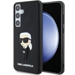   Karl Lagerfeld KLHCS24M3DRKINK S24+ S926 fekete keménytok 3D gumi ikonikus
