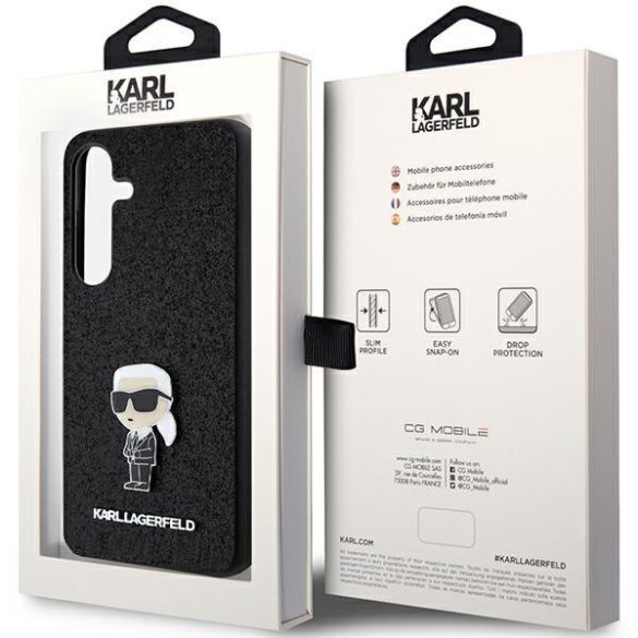 Karl Lagerfeld KLHCS24SGKNPSK Samsung S24 S921 fekete keménytok