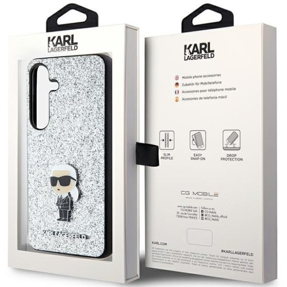 Karl Lagerfeld KLHCS24MGCNPSG Samsung S24+ S926 ezüst keménytok