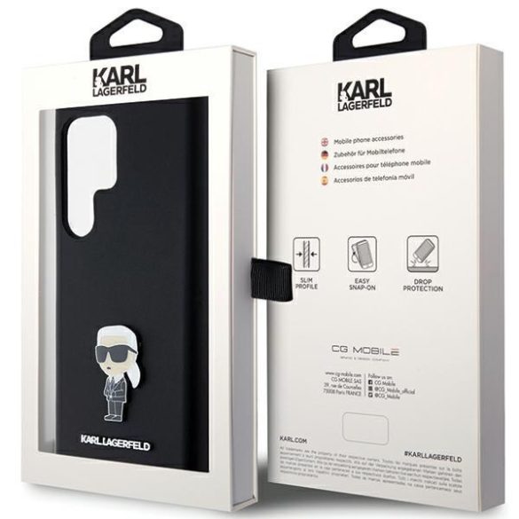 Karl Lagerfeld KLHCS23LSMHHKNPK tok Samsung Galaxy S23 Ultra - fekete