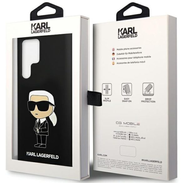 Karl Lagerfeld KLHCS24LSNIKBCK Samsung S24 Ultra S928 keménytok fekete