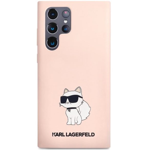 Karl Lagerfeld KLHCS24LSNCHBCP Samsung S24 Ultra S928 keménytok rózsaszín