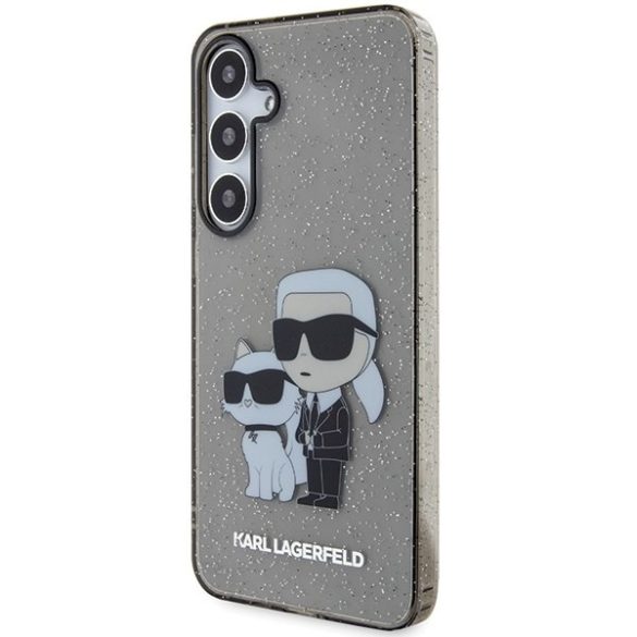 Karl Lagerfeld KLHCS24SHNKCTGK S24 S921 fekete keménytok Glitter Karl&Choupette