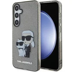   Karl Lagerfeld KLHCS24MHNKCTGK S24+ S926 fekete keménytok Glitter Karl&Choupette