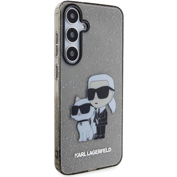 Karl Lagerfeld KLHCS24MHNKCTGK S24+ S926 fekete keménytok Glitter Karl&Choupette