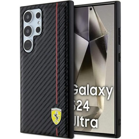 Ferrari FEHCS24LN3DUR Samsung S24 Ultra S928 fekete keménytok